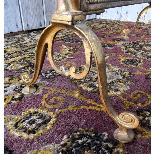 Gold Early 20th Century 28" Baroque Vanity Floor or Table Top Mirror For Sale - Image 8 of 9