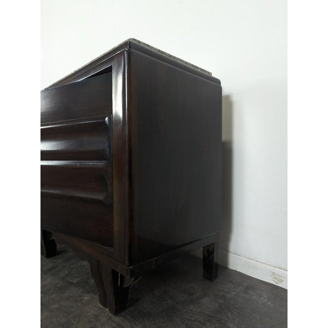Large Art Deco Mahogany Bedside Tables, Set of 2 For Sale - Image 6 of 8