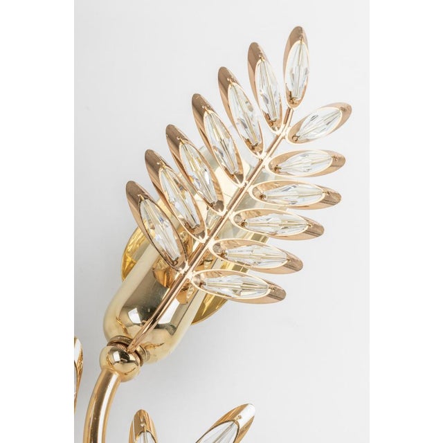 Gilt Brass Wheat Shape Wall Lights attributed to Palwa, Germany, 1970s, Set of 2 For Sale - Image 14 of 17