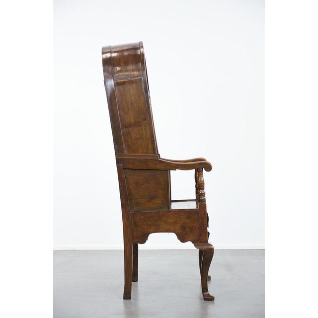 Antique English Hooded Lambing Chair, 1700s For Sale - Image 3 of 17