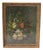 Gustave Marx, Still Life with Flower Bouquet on Dark Background, Oil on Canvas, Framed For Sale