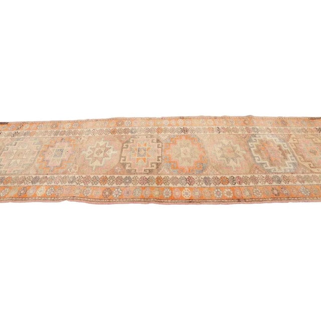 Mid 20th Century Faded Vintage Runner For Sale - Image 4 of 7