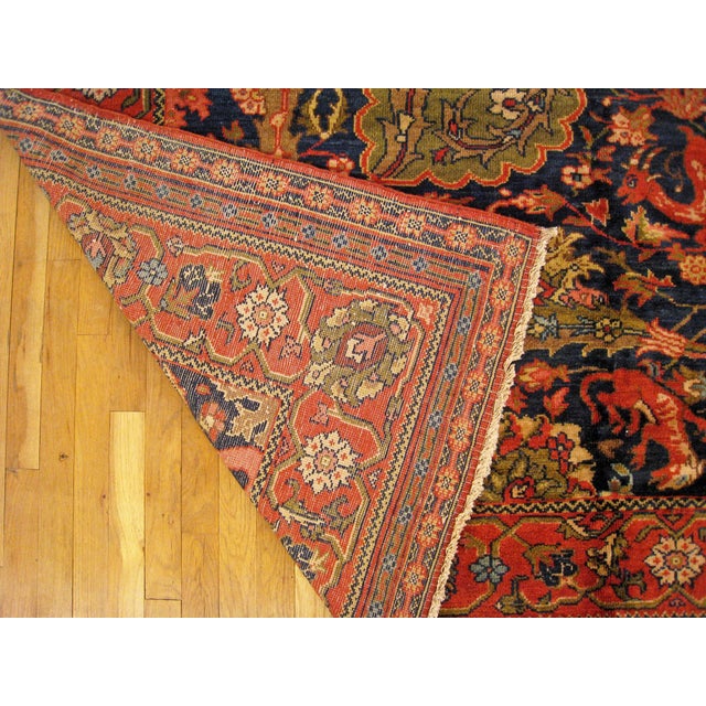 1910s Antique Ferahan Oriental Rug, in Room size, with Palmettes For Sale - Image 5 of 12