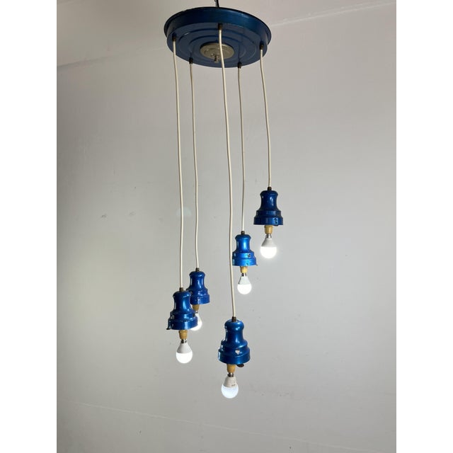 Mid-Century Italian 5-Light Chandelier, 1960s For Sale - Image 14 of 15