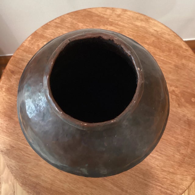 Copper Vintage Arts & Crafts Style Copper Vase For Sale - Image 8 of 13