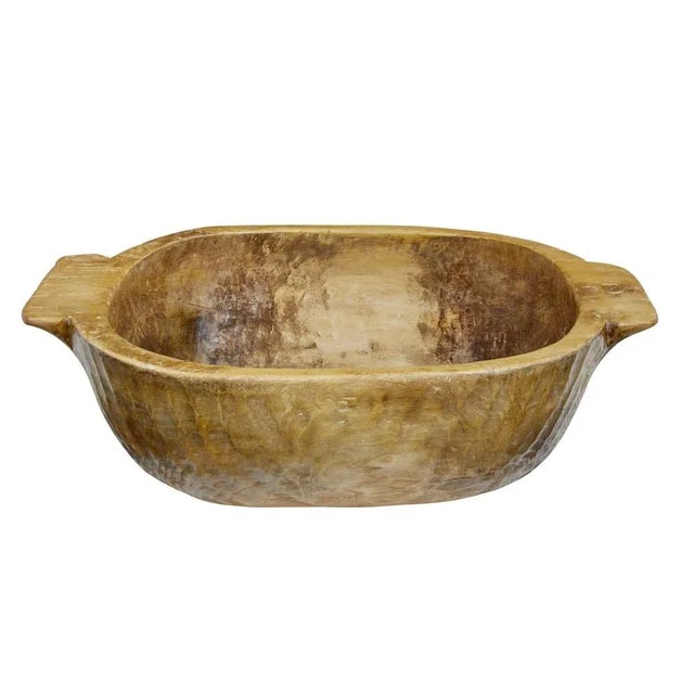 Wood Large Early 20th Century Hand Carved Bowl For Sale - Image 7 of 7