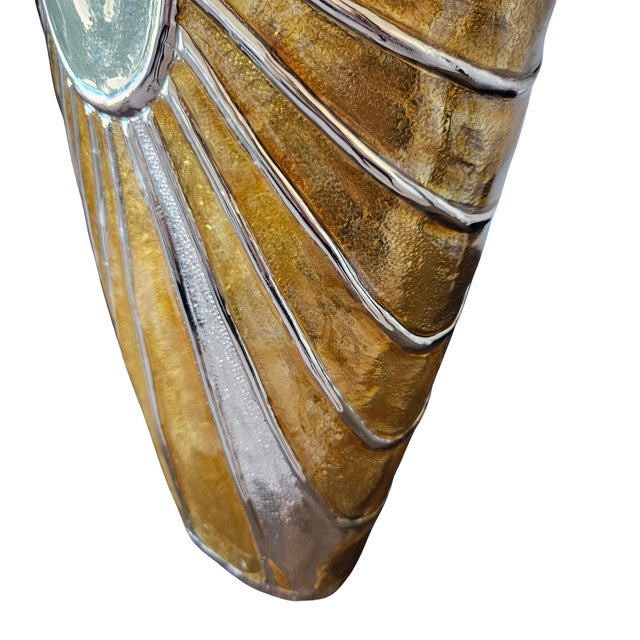 Late 20th Century Pair of Large John-Richard Hollywood Regency Gilt Decorative Vases With Botanical Arrangements For Sale - Image 9 of 12