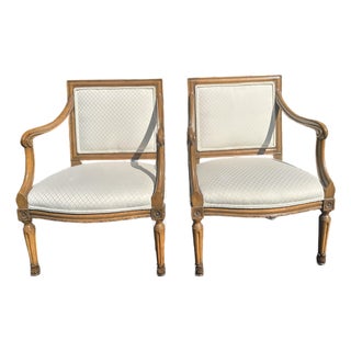 Pair of 1960s Neoclassical French Chairs For Sale