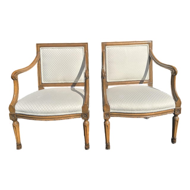Pair of 1960s Neoclassical French Chairs For Sale