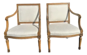 Pair of 1960s Neoclassical French Chairs
