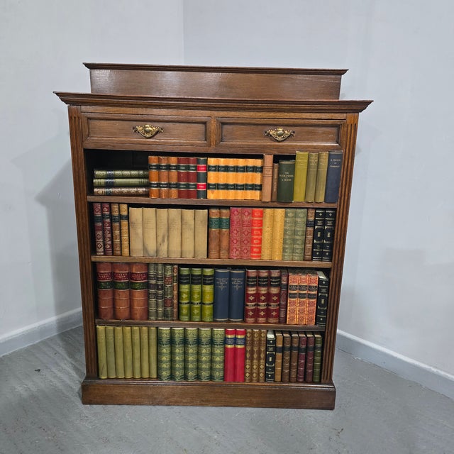 Late 19th Century Oak Open Adjustable Library Bookcase, 1880 For Sale - Image 5 of 13