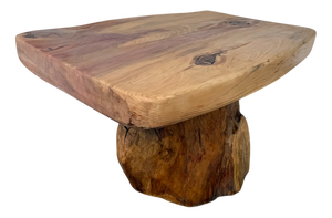 Vintage Brutalist Coffee Table in Cedar, 1970s