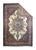 This finely woven SE Persian city carpet shows a shaped and indented ecru-beige semi-open field centered by an octogramme...