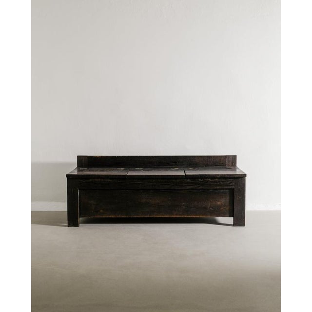 Wood Mid-Century Modern French Wooden Cabin Dining Set in Dark Stained Oak, 1950s, Set of 4 For Sale - Image 7 of 13