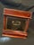 Vintage Chinese Red Lacquered Carved Wood Jewelry Box Vanity With Mirror For Sale - Image 9 of 10