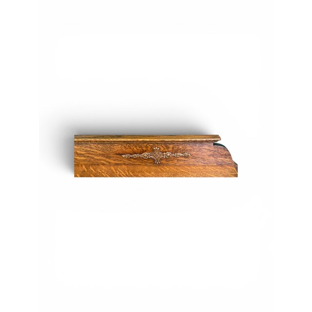 Antique Tiger Oak Buffet Entryway Console For Sale - Image 4 of 11