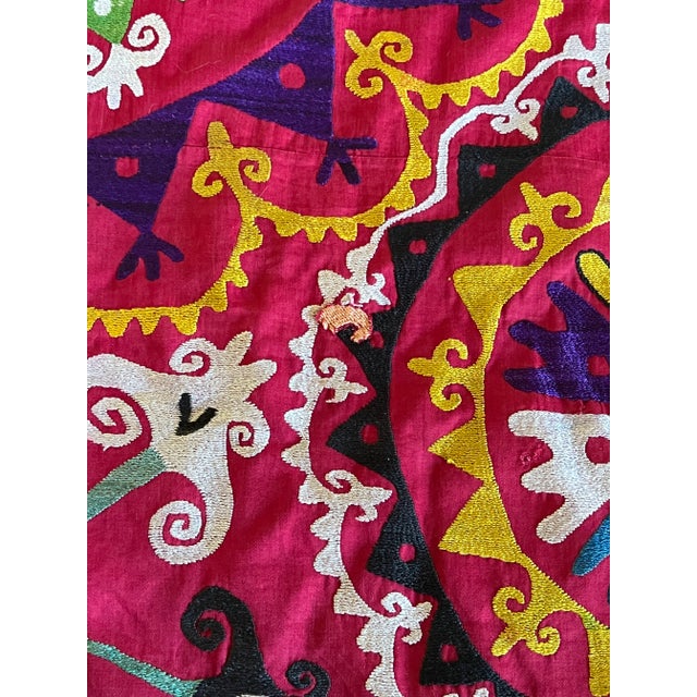 1970s Suzani & Alpaca Blanket For Sale - Image 11 of 12