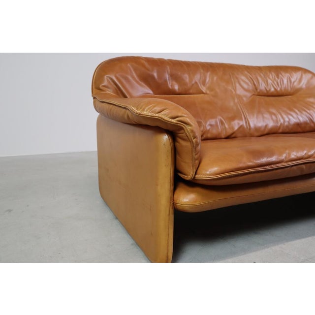 DS-16 Cognac Leather Sofa from de Sede, Switzerland, 1970s For Sale - Image 4 of 18