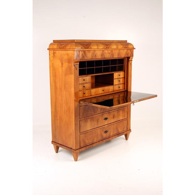 Biedermeier Secretaire Desk in Cherrywood, 1840 For Sale - Image 13 of 18