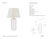 AERIN by Visual Comfort Signature Amandine 25" Table Lamp in Glossy White Crackle with Linen Shade Designer: AERIN Height:...