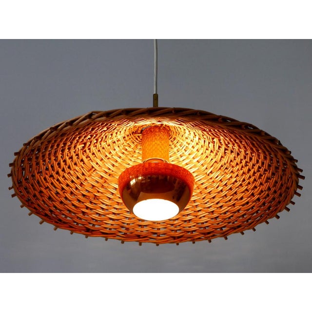 Mid-Century Modern Rattan Pendant Lamp, Scandinavia, 1960s For Sale - Image 6 of 18