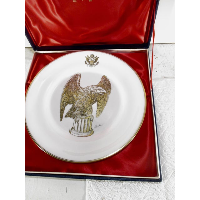 American Boehm Porcelain Bicentiennal Plate 1976 For Sale - Image 3 of 9