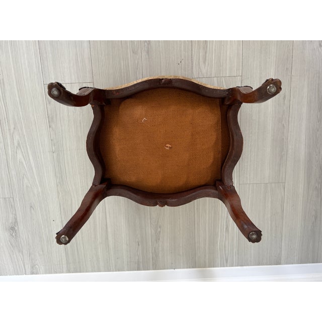 Antique Louis XV Style Bench or Footstool With Nailhead Trim For Sale In Miami - Image 6 of 7