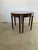 Brown Pair of Federal-Style Demi-Lune Console Tables — Mahogany Veneer, Mid-20th Century For Sale - Image 8 of 10
