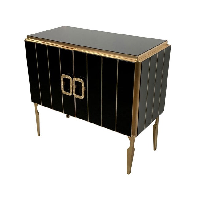 Vintage Black Two-Door Sideboard, 1980s For Sale - Image 3 of 6