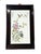 This vintage porcelain panel showcases a hand-painted Chinoiserie scene of birds on a pine branch, paired with...