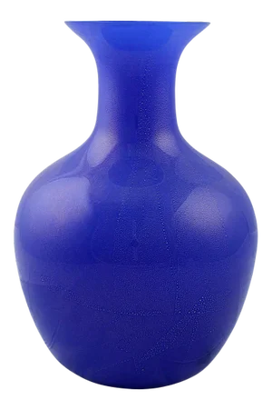 Large Vetri Murano Salviati & Co. Blue Italian Glass Vase
