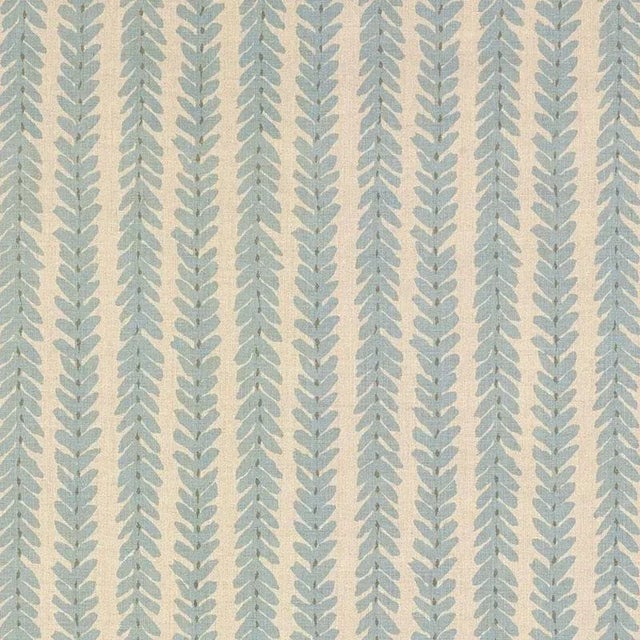 Rustic Sample - Schumacher X Veere Grenney Woodperry Fabric in Blue For Sale - Image 3 of 3