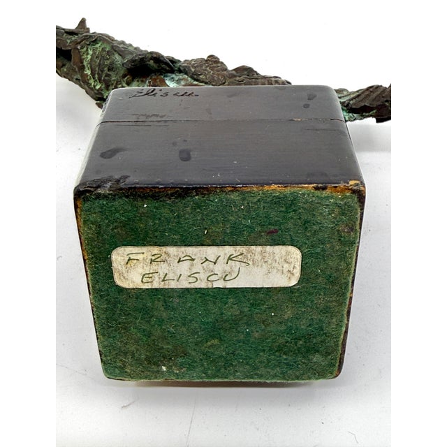 1950s 1950s Bronze Whale Sculpture by the Noted American Frank Eliscu For Sale - Image 5 of 13
