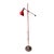 Early 20th Century Large Red Industrial Metal Floor Lamp By O. C. White For Sale