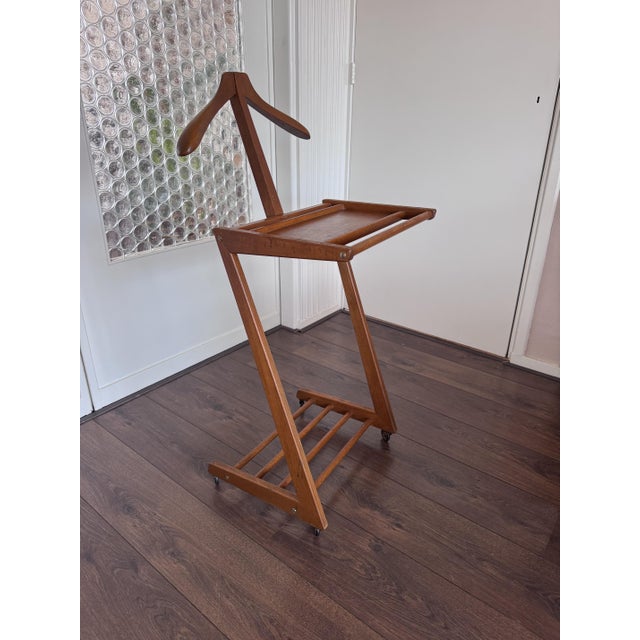 Mid-Century Modernist Wooden Zigzag Valet Stand from Opal, 1950s For Sale - Image 10 of 12