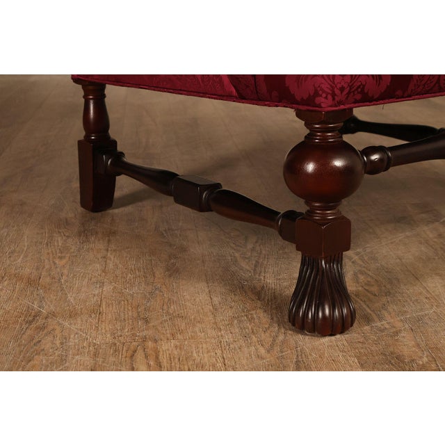 Baker Stately Homes Collection Pair of Carved Wingback Armchairs For Sale - Image 12 of 18