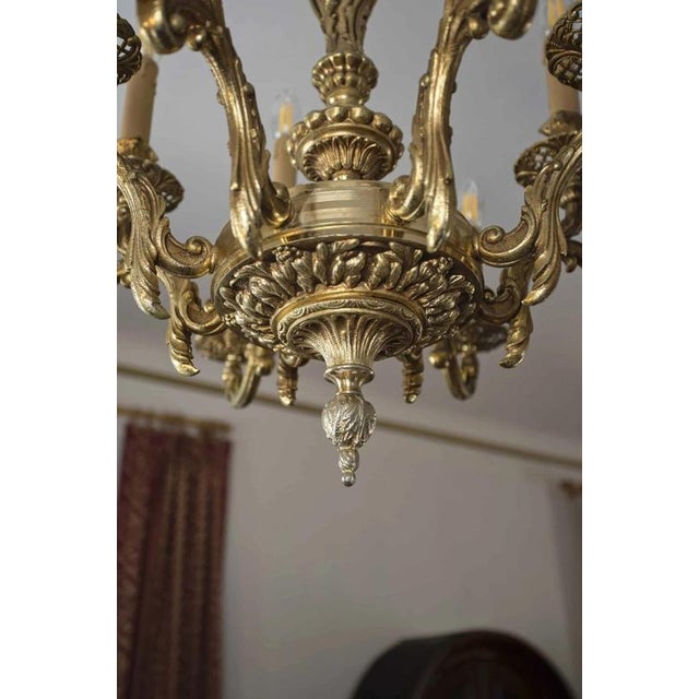 Rococo Style 8-Armed Chandelier For Sale - Image 3 of 11