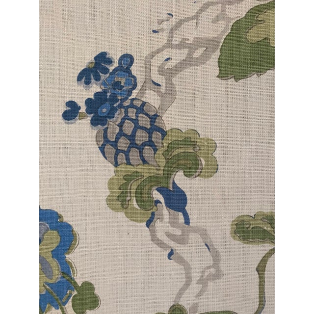 Lee Jofa Parnham Cornflower / Lime Bfc-3520-153 Blithfield Collection Multipurpose Fabric 11 Continuous Yards For Sale - Image 9 of 11