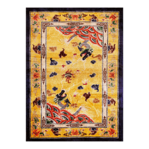 1920s Chinese Silk Dragon Carpet