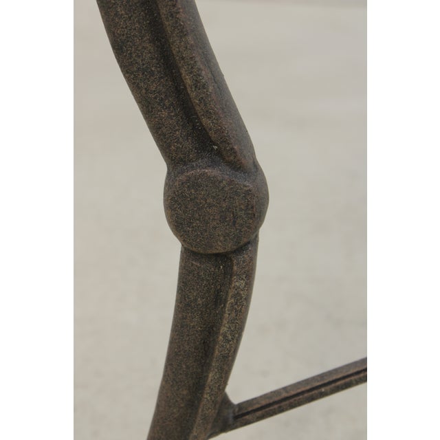 Outdoor Cast Aluminum Glass Top Patio Cocktail Table For Sale - Image 13 of 14
