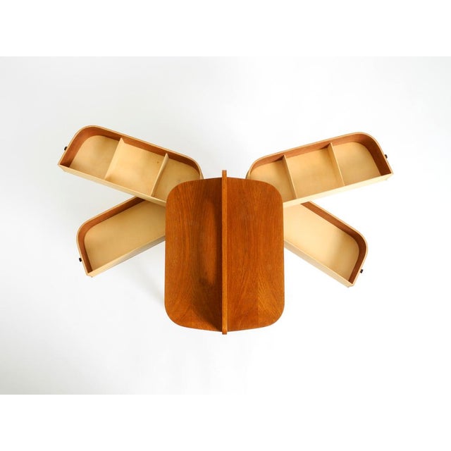 Mid-Century Modern Teak Sewing Box with Hinged Compartments, 1950s For Sale - Image 15 of 18