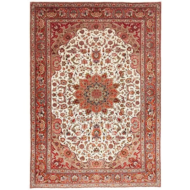 Middle Eastern Hand-Knotted Tabriz Rug For Sale - Image 11 of 11