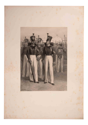 Auguste Raffet, Soldats en Tenue de Parade, Lithograph, 1830s