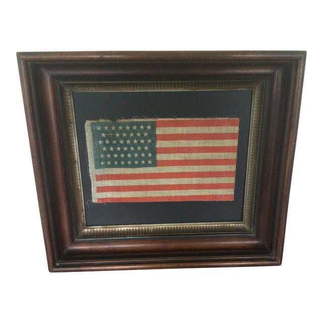 Antique 46 Star American Flag for Oklahoma 1908 #116 For Sale