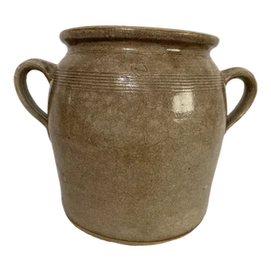 1920s French Stoneware Confit Pot or Jar