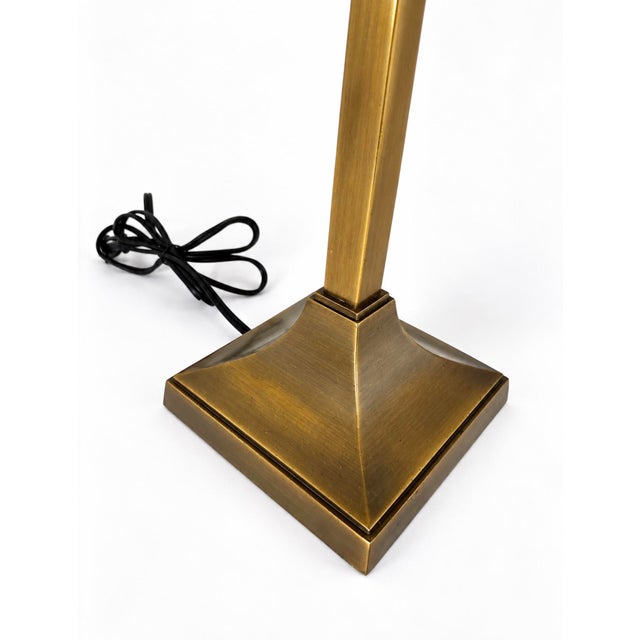 2010s Aged Brass Bankers or Library Lamp For Sale - Image 16 of 18
