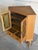 Vintage Danish Oak Corner Cabinet in Style of Henning Kjærnulf Leaded Glass Bar Cabinet For Sale - Image 4 of 10