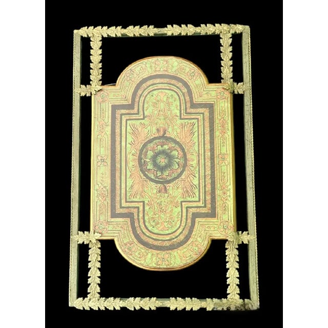 Traditional Vintage John Richard Large Leaf Iron Green Bronze Medallion Art Wall Hanging Decor For Sale - Image 3 of 8