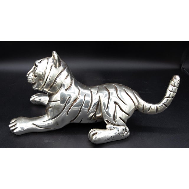 Mexican D’Argenta Silver-Plated Tiger Cubs – Ricardo Del Rio – Set of Two For Sale - Image 3 of 10