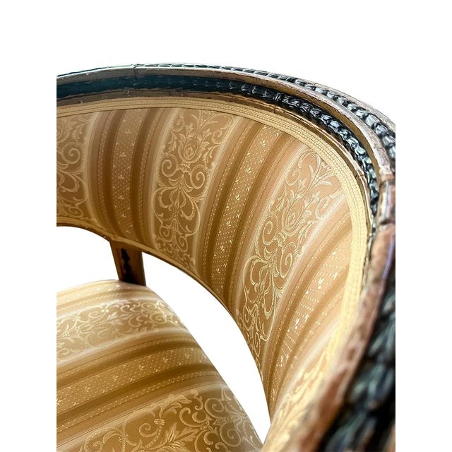 19th Century Pair of Swedish Barrel Back Armchairs For Sale - Image 4 of 6